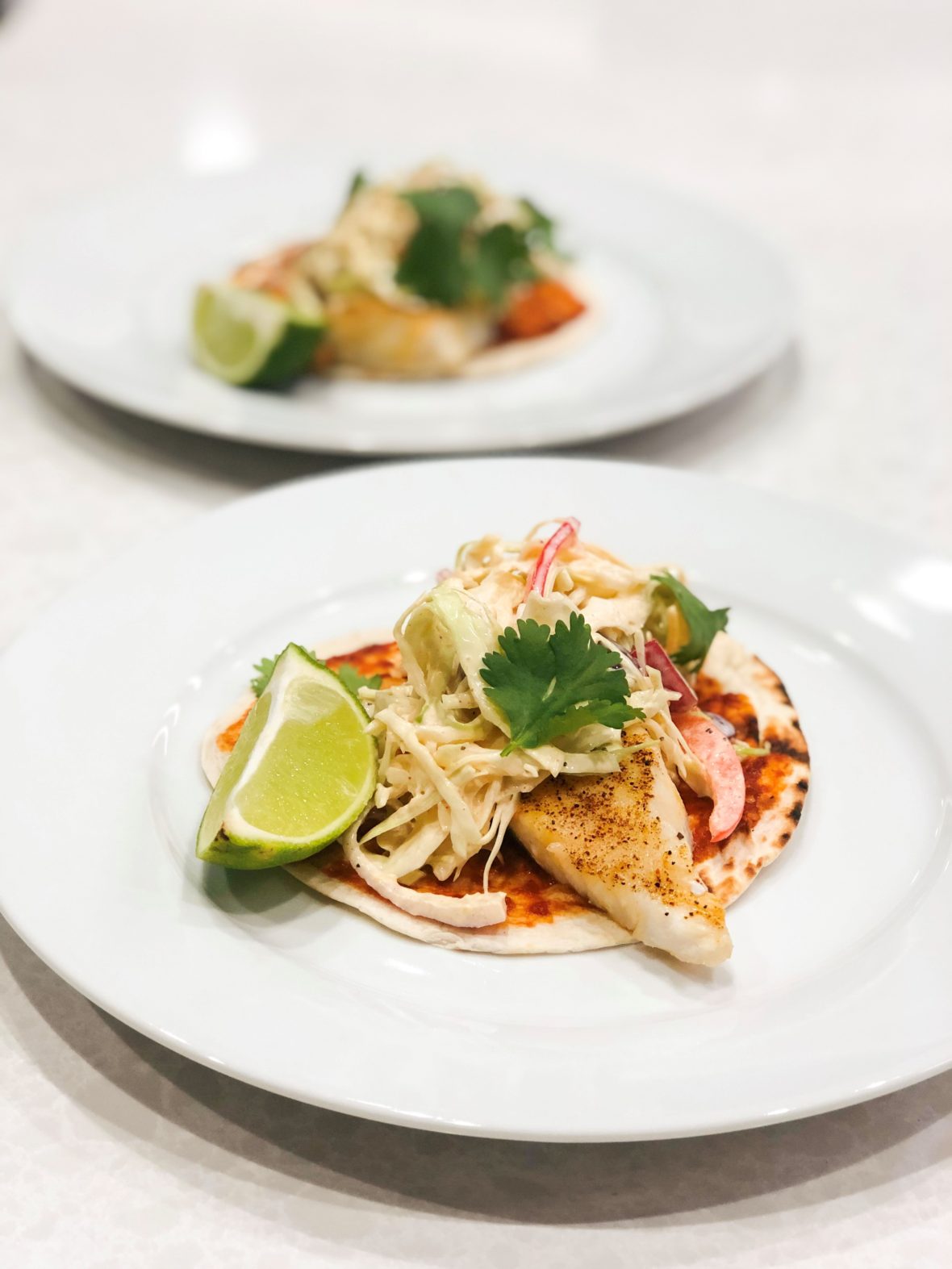Spicy Fish Tacos with Lemon-Chipotle Slaw | Tisdel Distributing